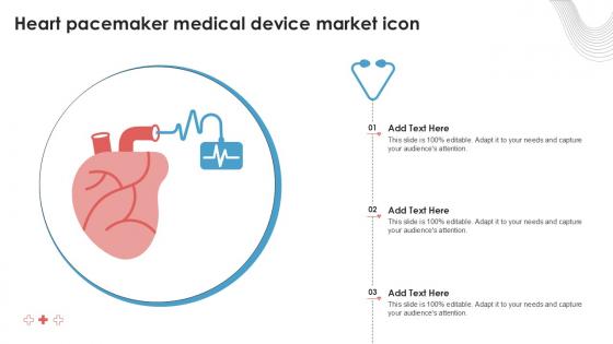 Heart Pacemaker Medical Device Market Icon Ppt Template