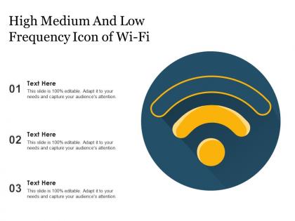 High medium and low frequency icon of wi fi