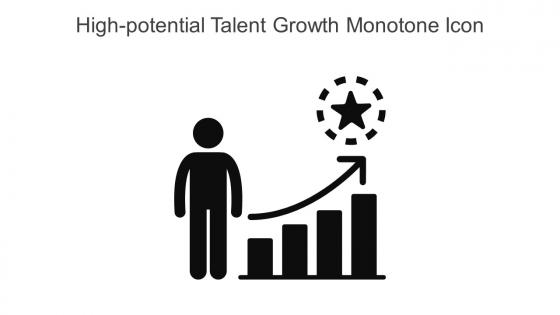 High Potential Talent Growth Monotone Icon In Powerpoint Pptx Png And Editable Eps Format
