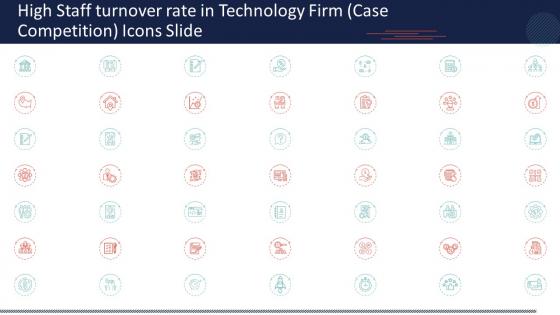 High staff turnover rate in technology firm case competition icons slide