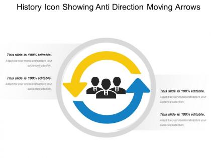 History icon showing anti direction moving arrows