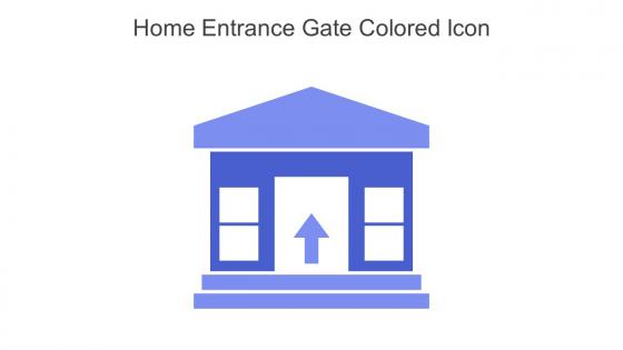 Home Entrance Gate Colored Icon In Powerpoint Pptx Png And Editable Eps Format