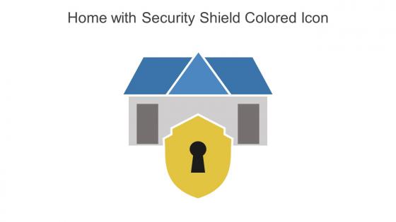 Home With Security Shield Colored Icon In Powerpoint Pptx Png And Editable Eps Format