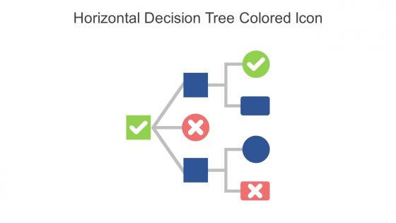Horizontal Decision Tree Colored Icon In Powerpoint Pptx Png And Editable Eps Format