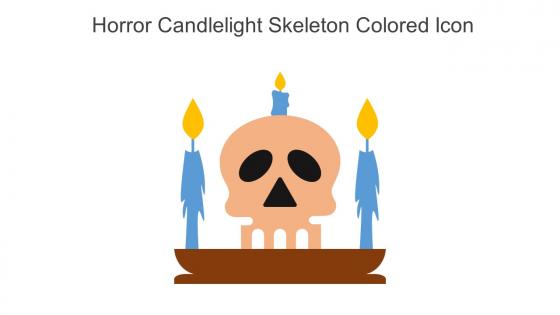 Horror Candlelight Skeleton Colored Icon In Powerpoint Pptx Png And Editable Eps Format