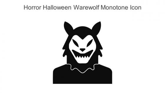Horror Halloween Warewolf Monotone Icon In Powerpoint Pptx Png And Editable Eps Format