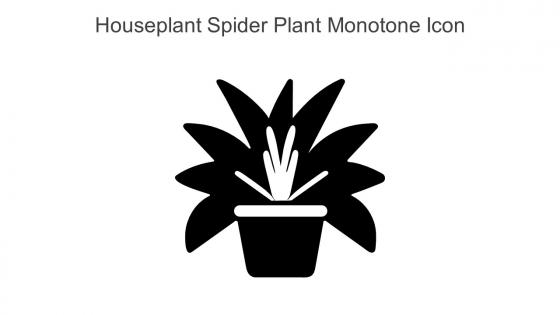 Houseplant Spider Plant Monotone Icon In Powerpoint Pptx Png And Editable Eps Format