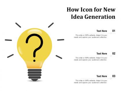 How icon for new idea generation