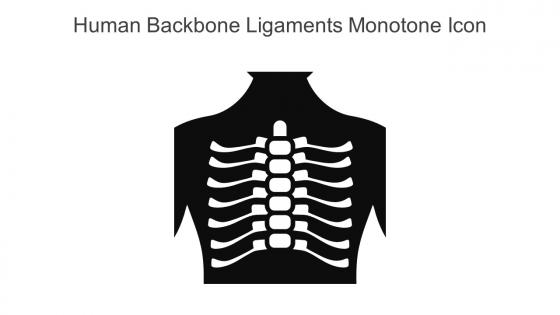 Human Backbone Ligaments Monotone Icon In Powerpoint Pptx Png And Editable Eps Format