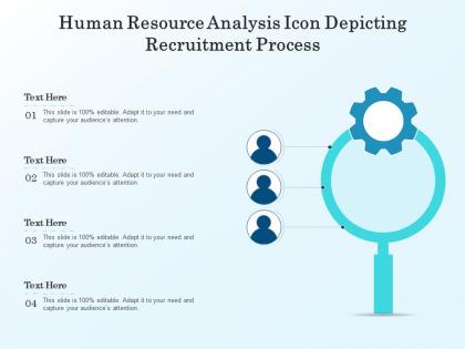 Human resource analysis icon depicting recruitment process