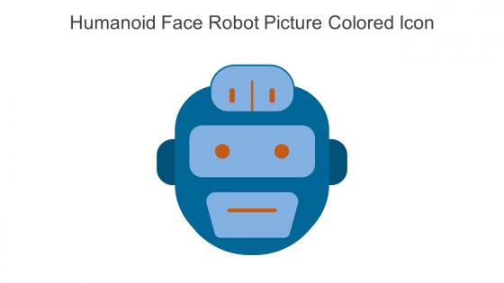 Humanoid Face Robot Picture Colored Icon In Powerpoint Pptx Png And Editable Eps Format