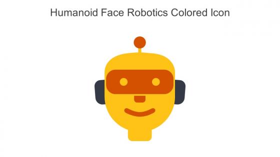 Humanoid Face Robotics Colored Icon In Powerpoint Pptx Png And Editable Eps Format