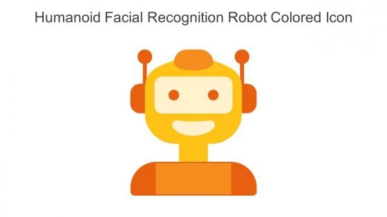 Humanoid Facial Recognition Robot Colored Icon In Powerpoint Pptx Png And Editable Eps Format