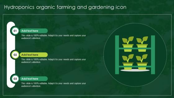 Hydroponics Organic Farming And Gardening Icon Ppt Example