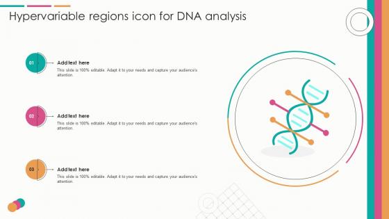 Hypervariable Regions Icon For Dna Analysis Ppt Presentation