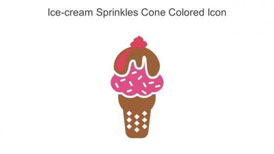 Ice Cream Sprinkles Cone Colored Icon In Powerpoint Pptx Png And Editable Eps Format