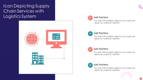 Icon Depicting Supply Chain Services With Logistics System