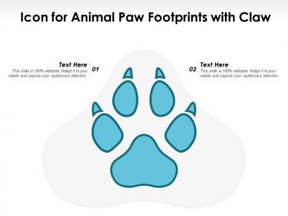 Icon for animal paw footprints with claw