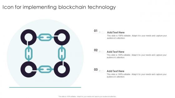 Icon For Implementing Blockchain Technology