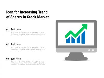 Icon for increasing trend of shares in stock market