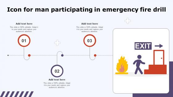 Icon For Man Participating In Emergency Fire Drill