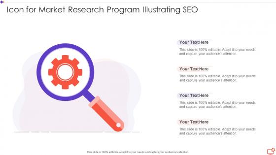 Icon For Market Research Program Illustrating Seo