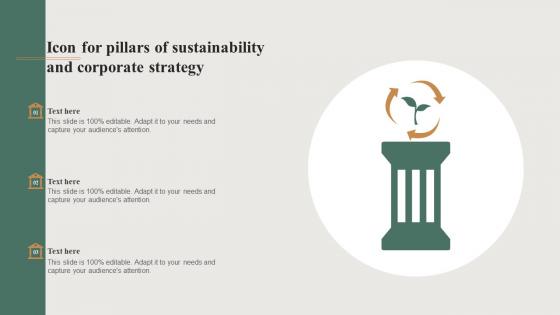 Icon For Pillars Of Sustainability And Corporate Strategy