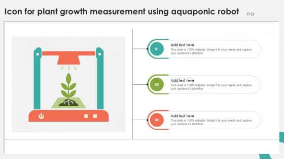 Icon For Plant Growth Measurement Using Aquaponic Robot Ppt Powerpoint