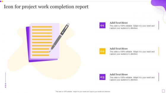 Icon For Project Work Completion Report