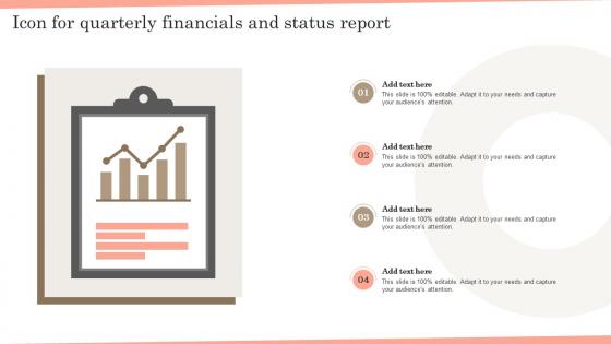 Icon For Quarterly Financials And Status Report
