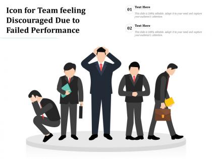 Icon for team feeling discouraged due to failed performance
