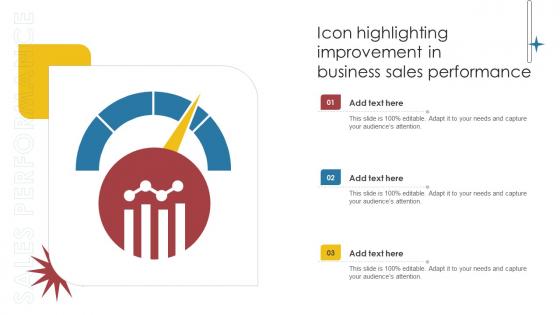 Icon Highlighting Improvement In Business Sales Performance