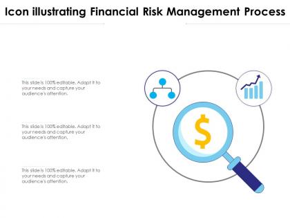Icon illustrating financial risk management process