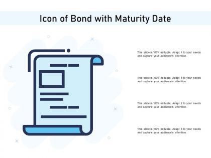 Icon of bond with maturity date
