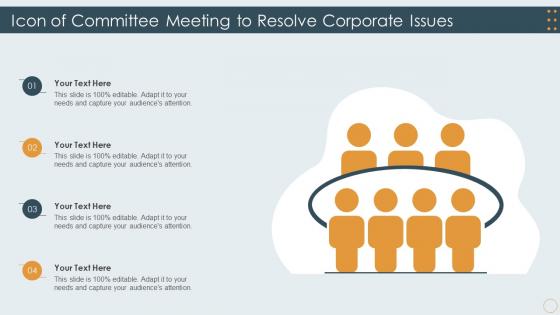 Icon Of Committee Meeting To Resolve Corporate Issues