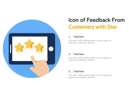 Icon of feedback from customers with star