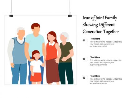Icon of joint family showing different generation together