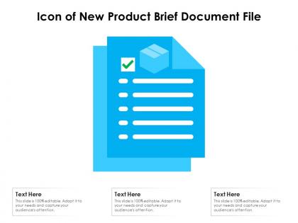 Icon of new product brief document file