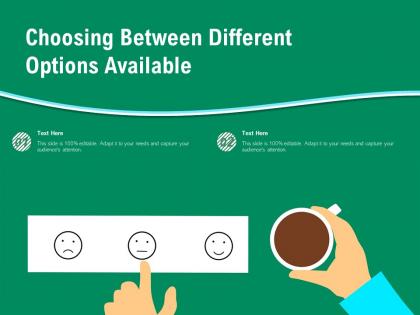 Icon of person choosing various options