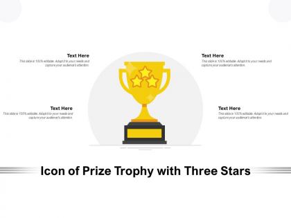 Icon of prize trophy with three stars