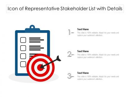 Icon of representative stakeholder list with details