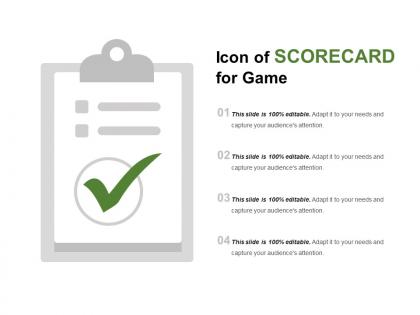Icon of scorecard for game