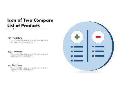 Icon of two compare list of products