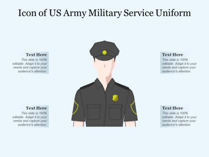 Icon of us army military service uniform