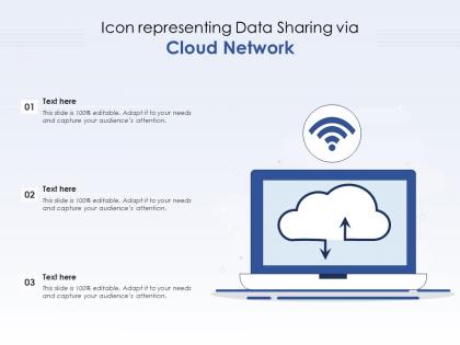 Icon representing data sharing via cloud network