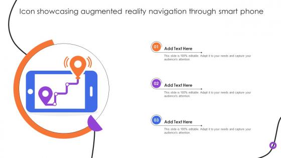 Icon Showcasing Augmented Reality Navigation Through Smart Phone