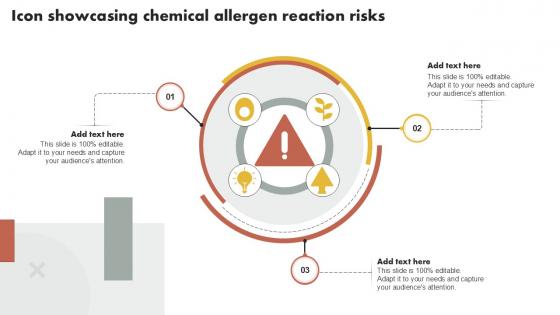 Icon Showcasing Chemical Allergen Reaction Risks Ppt Example