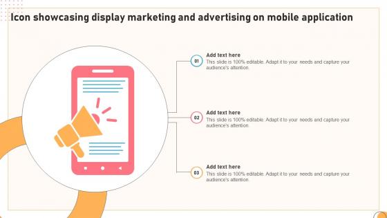 Icon Showcasing Display Marketing And Advertising On Mobile Application