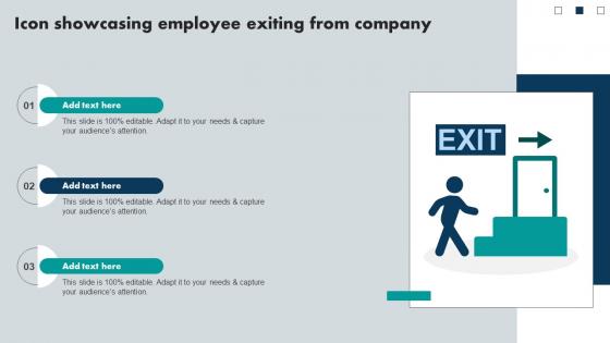 Icon Showcasing Employee Exiting From Company