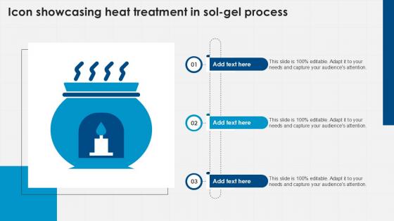 Icon Showcasing Heat Treatment In Sol Gel Process Ppt Template